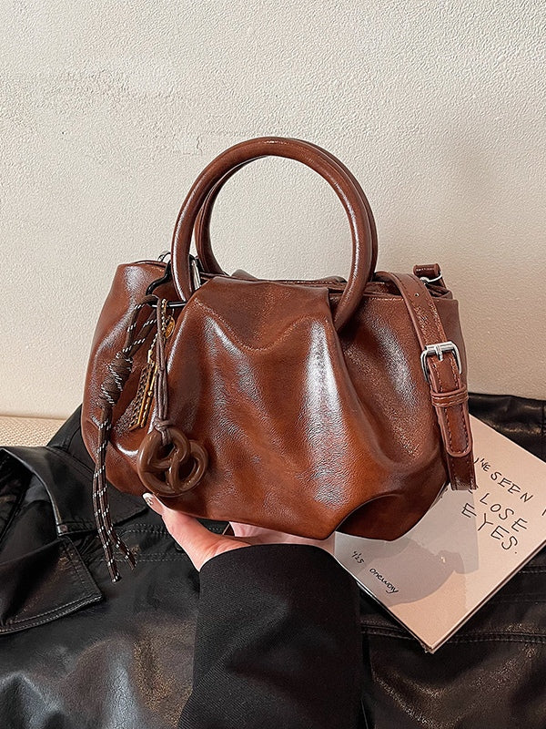 Bolsa Crossbody Ligera Plisada Tipo Nube