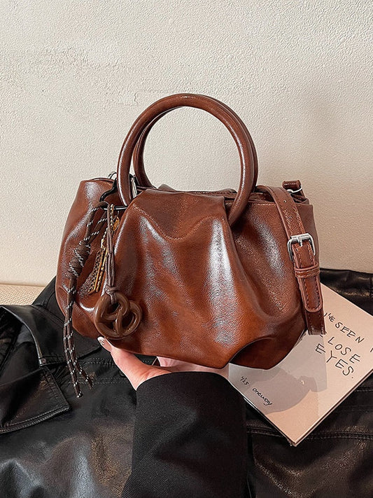 Bolsa Crossbody Ligera Plisada Tipo Nube