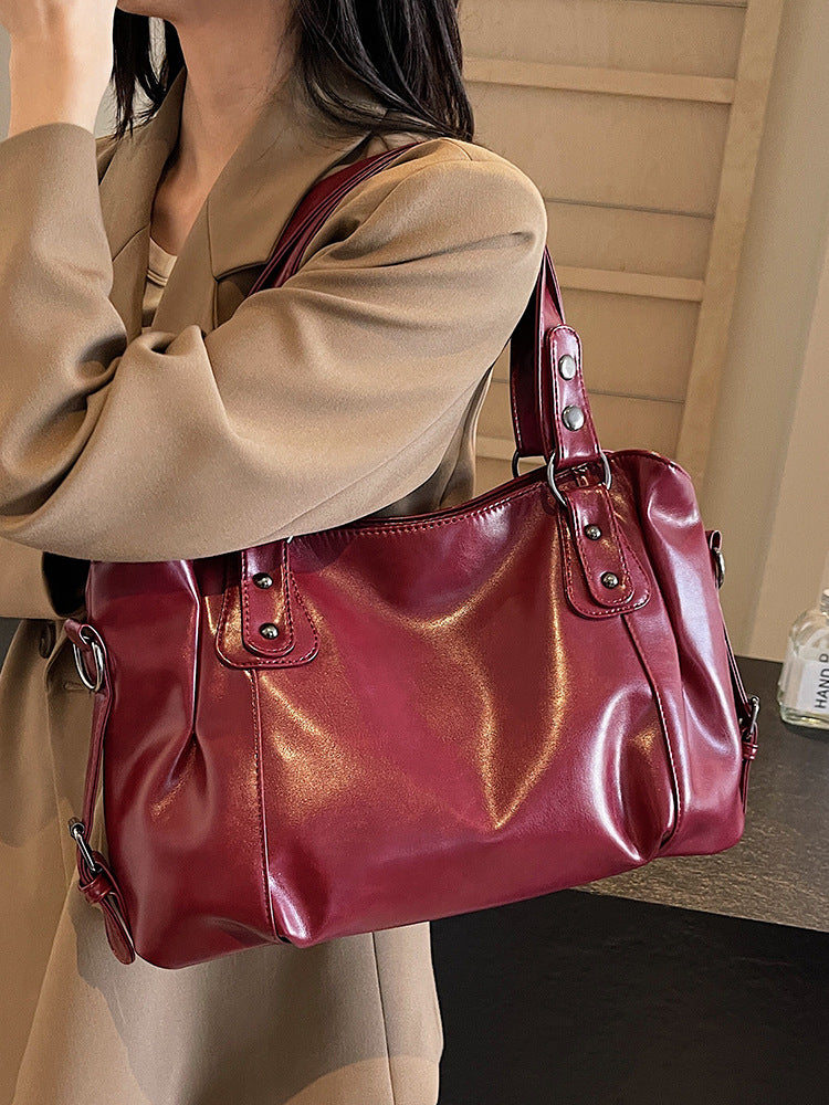 Bolsa Tote de Hombro Retro Casual