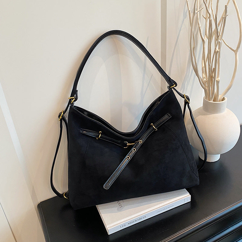 Bolsa Vintage de Gamuza Multiusos de Hombro y Crossbody