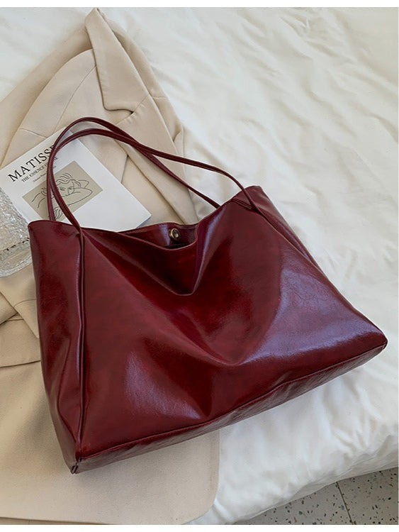 Bolsa Bombonera de Hombro de Piel Sintética Suave