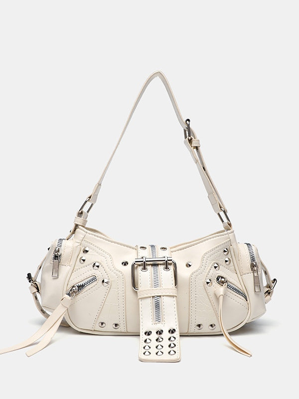 Bolsa Crossbody Estilo Motociclista con Estoperoles