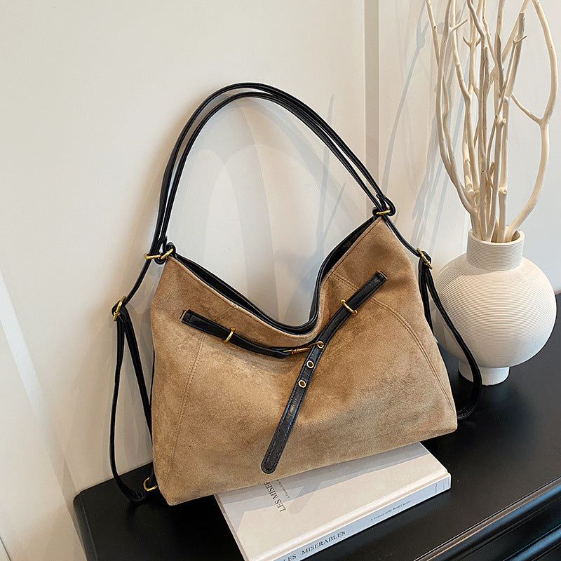 Bolsa Vintage de Gamuza Multiusos de Hombro y Crossbody