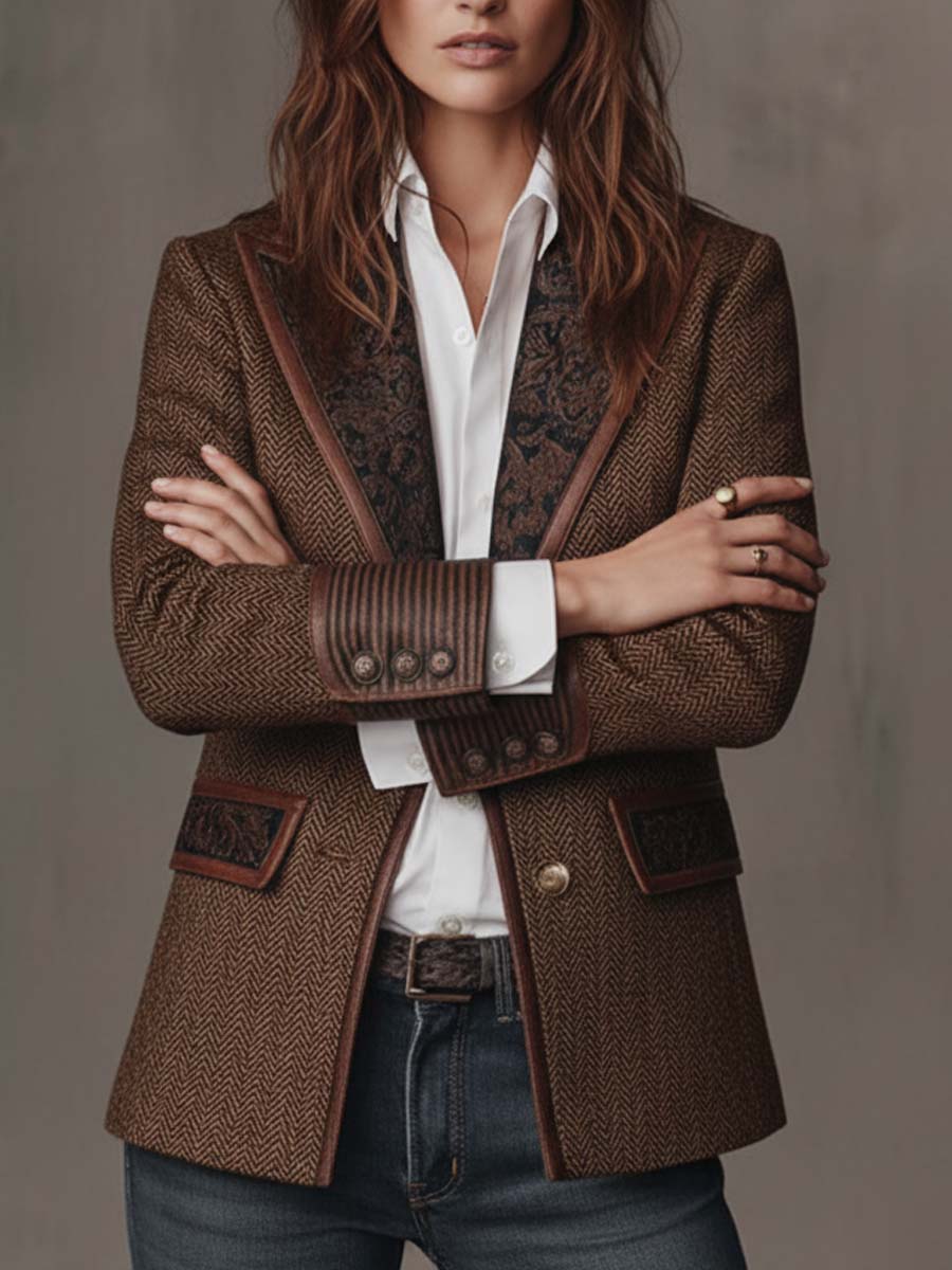 Guadalupe | Blazer con Detalles en Zigzag