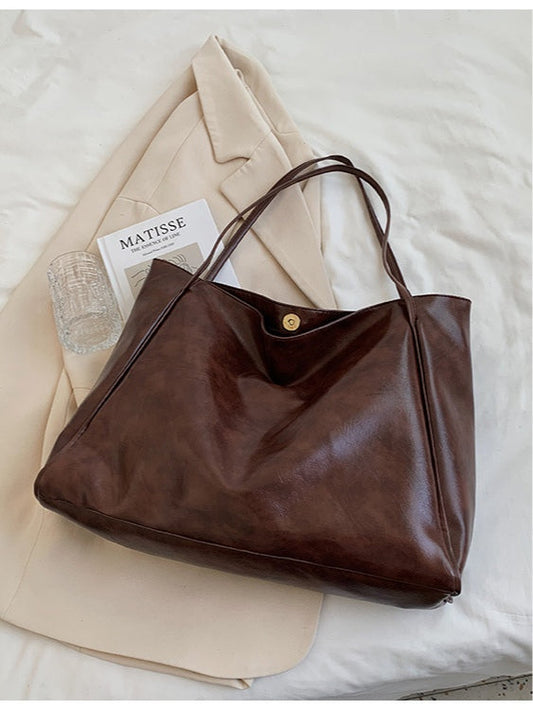 Bolsa Bombonera de Hombro de Piel Sintética Suave
