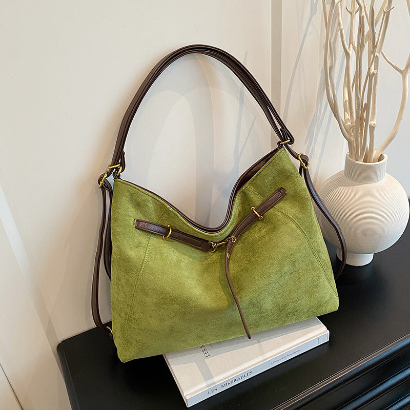 Bolsa Vintage de Gamuza Multiusos de Hombro y Crossbody