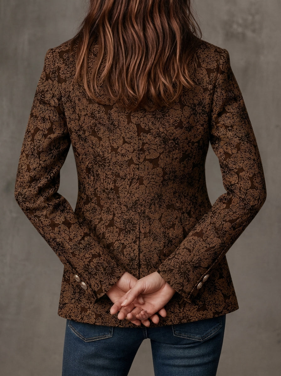 Antonia - Blazer de Jacquard con Estampado Paisley