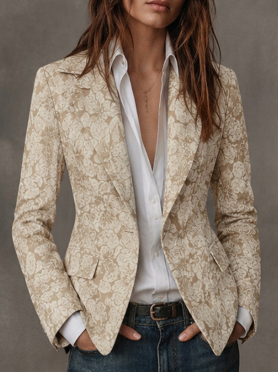 Antonia - Blazer de Jacquard con Estampado Paisley