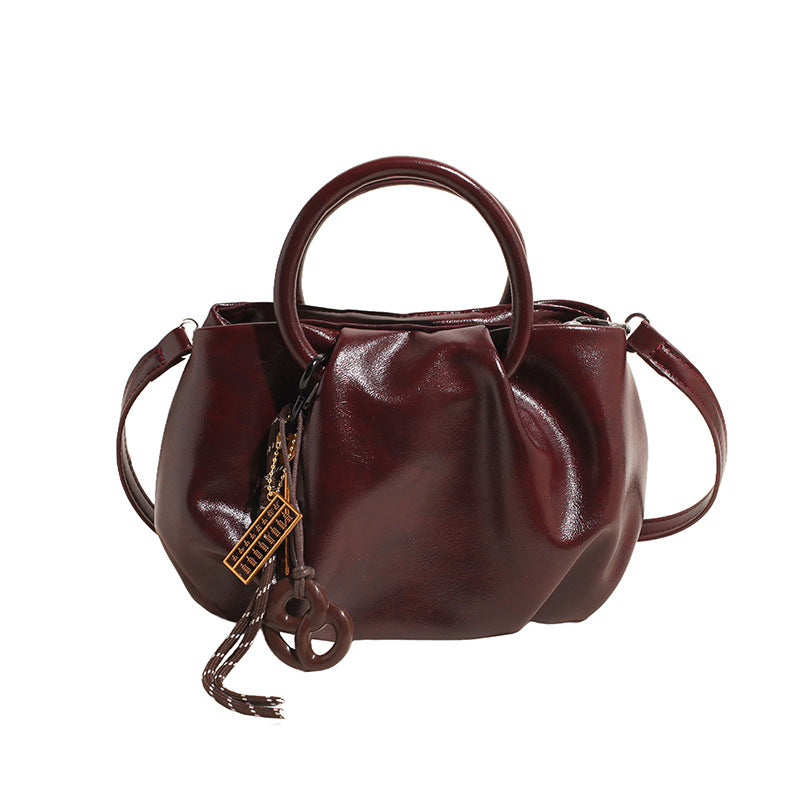 Bolsa Crossbody Ligera Plisada Tipo Nube