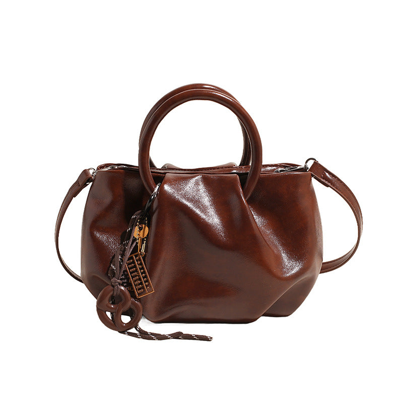 Bolsa Crossbody Ligera Plisada Tipo Nube