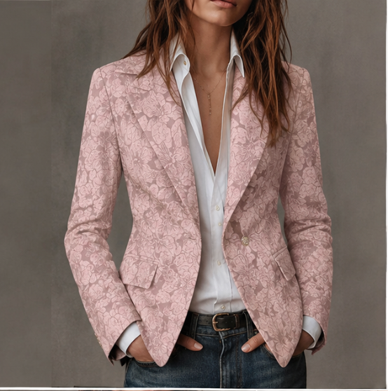 Valeria | Blazer Jacquard de Cachemira Entallado