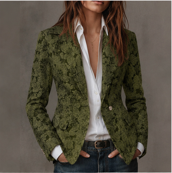 Valeria | Blazer Jacquard de Cachemira Entallado