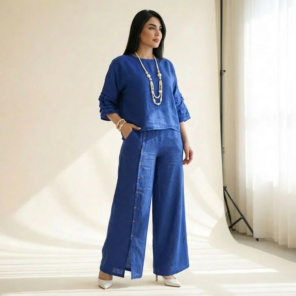Claudia | Conjunto de Top y Pantalón Palazzo