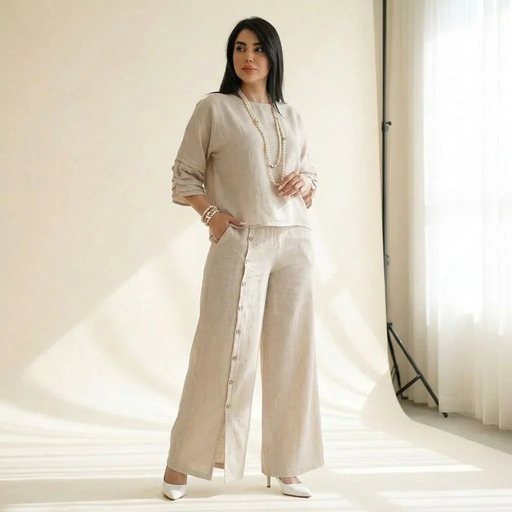 Claudia | Conjunto de Top y Pantalón Palazzo