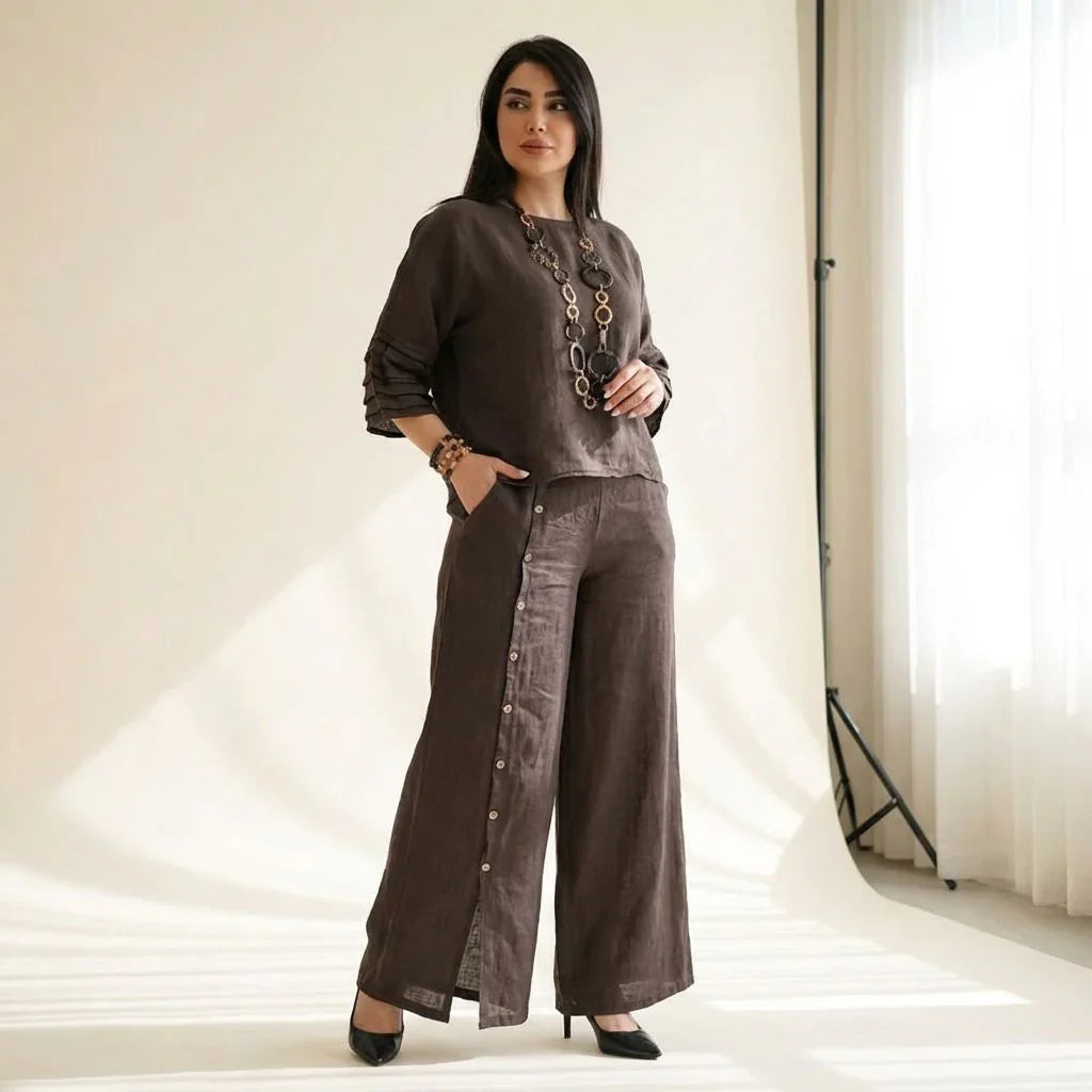 Claudia | Conjunto de Top y Pantalón Palazzo
