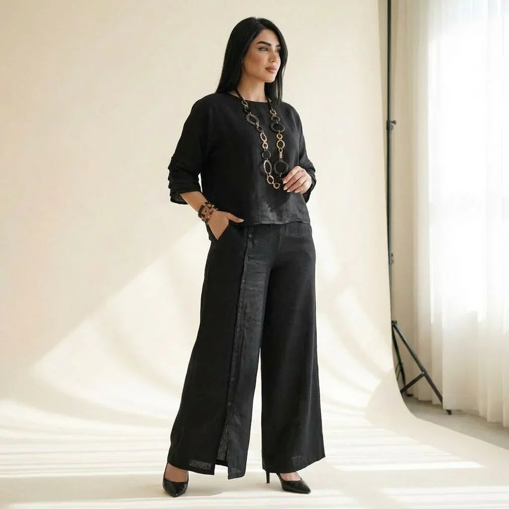 Claudia | Conjunto de Top y Pantalón Palazzo