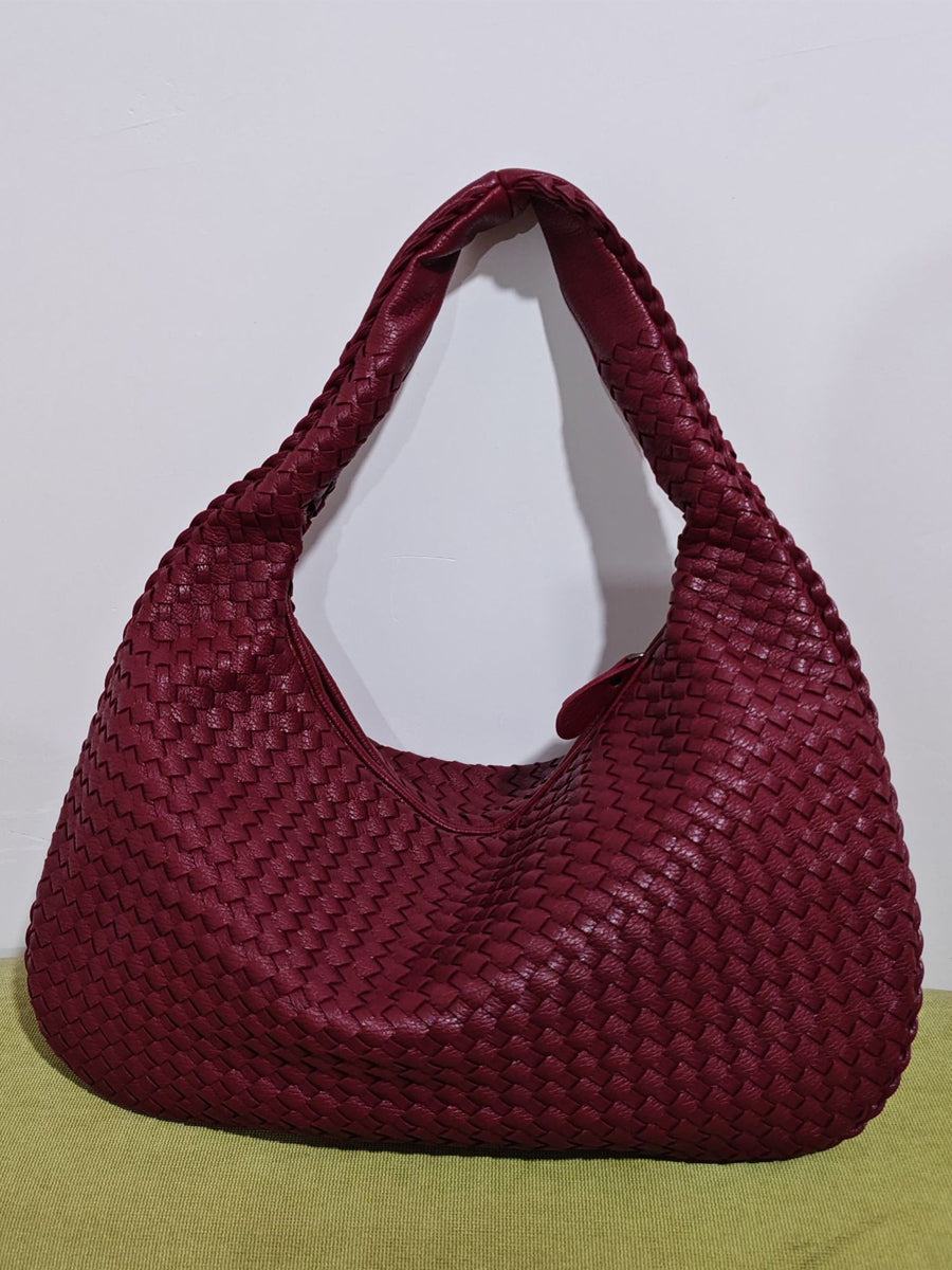 Bolsa Tejida de Piel Sintética