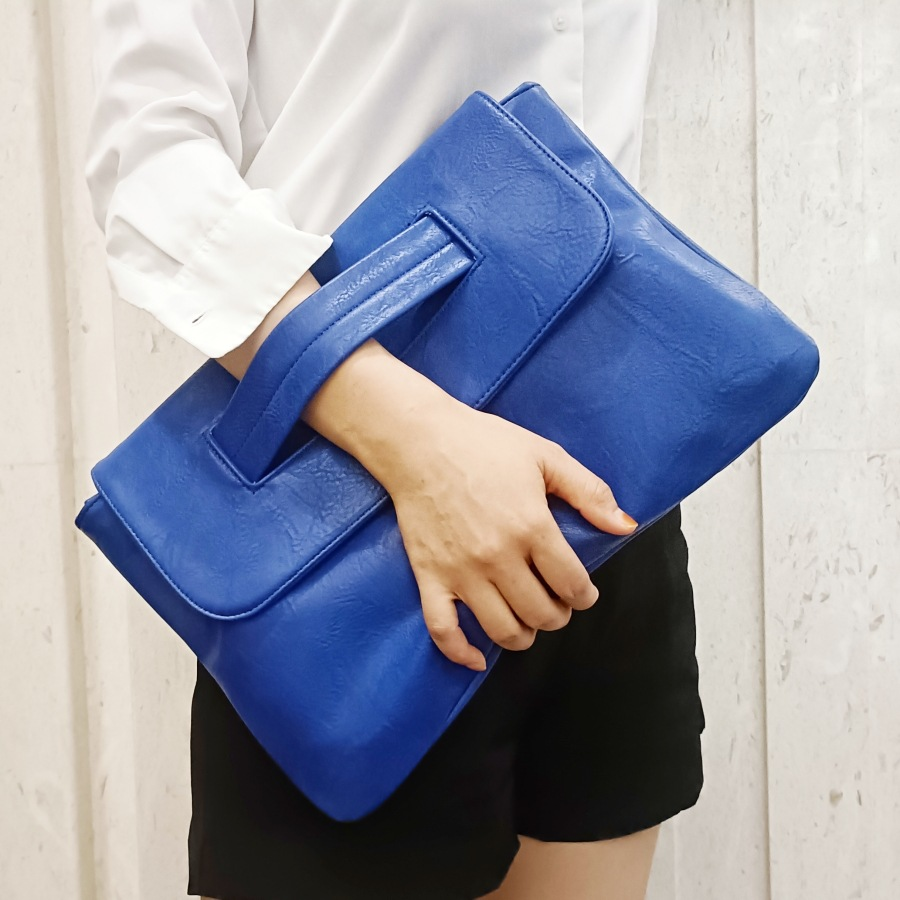 Bolsa Clutch de Gran Capacidad con Broche Magnético y Correa Crossbody