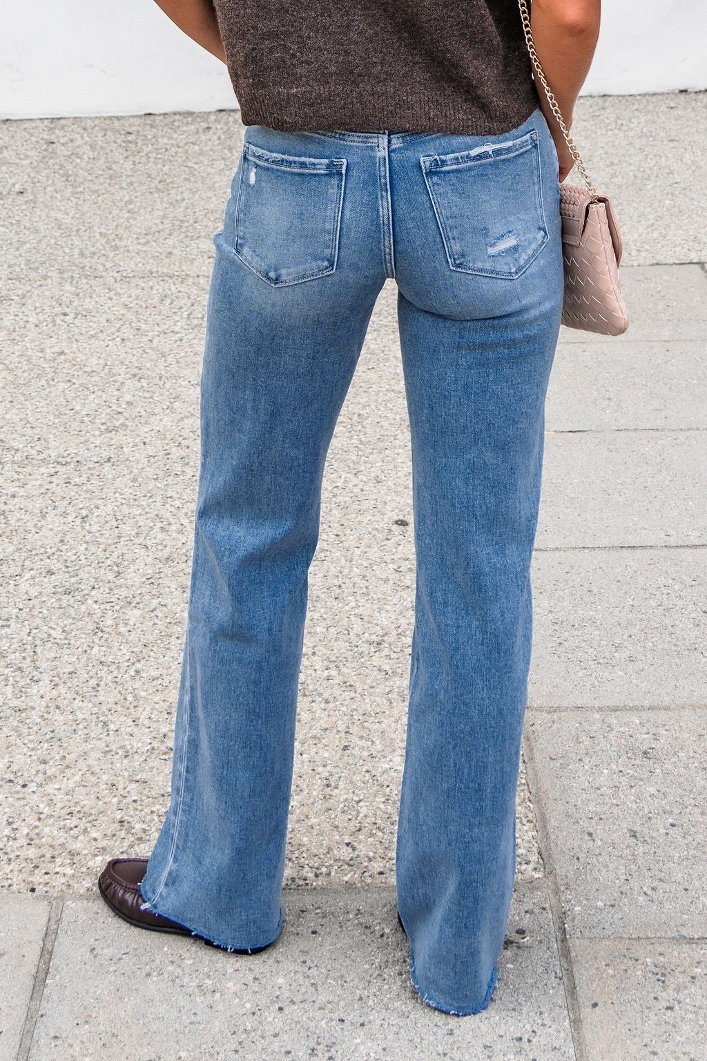 Flying Monkey Jeans de Pierna Amplia con Desgastes - Deslavados
